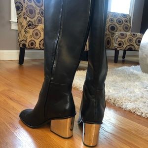 Tall Black Leather Boots